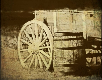 Picture of RUSTIC WAGON AND BARREL