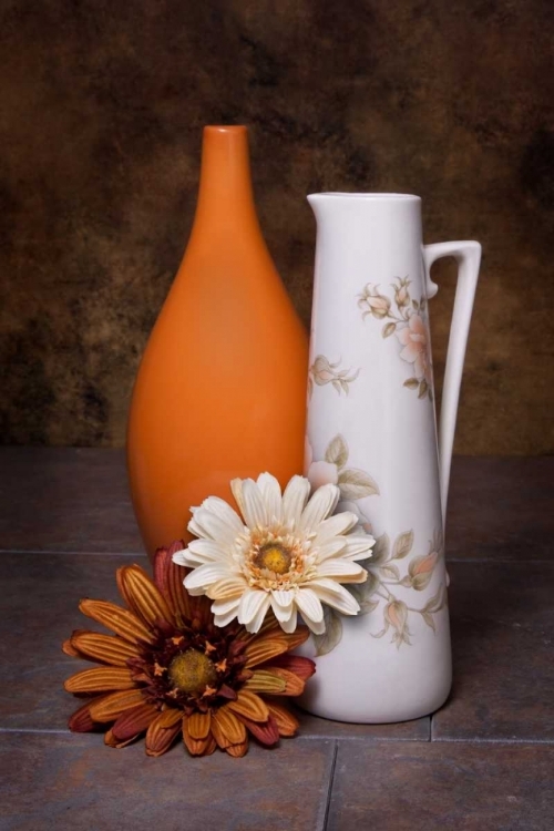 Picture of ORANGE VASE WITH PITCHER II