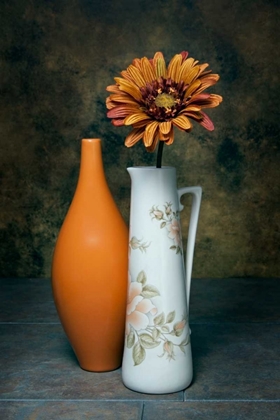 Picture of ORANGE VASE WITH PITCHER III