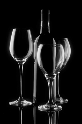Picture of WINE BOTTLE AND GLASSES