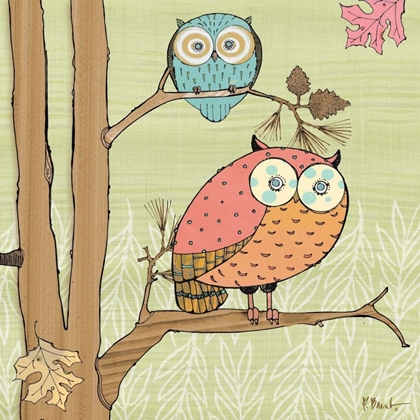 Picture of PASTEL OWLS I