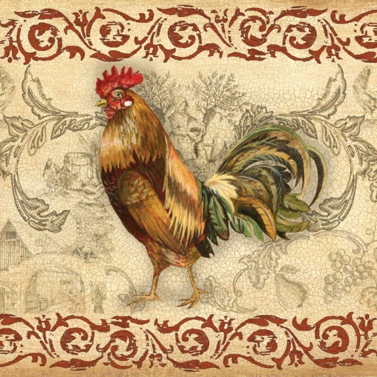 Picture of TOILE ROOSTER I