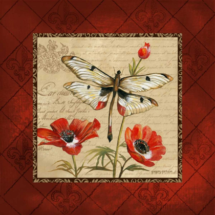 Picture of DRAGONFLY AND POPPIES