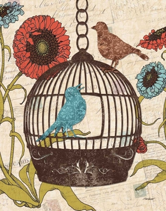 Picture of BIRDS AND BLOOMS III