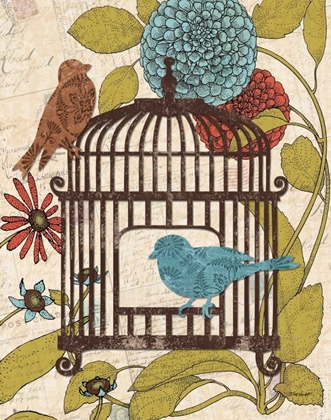 Picture of BIRDS AND BLOOMS IV