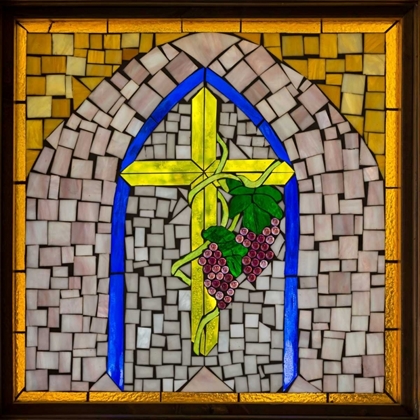 Picture of STAINED GLASS CROSS I