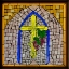 Picture of STAINED GLASS CROSS I