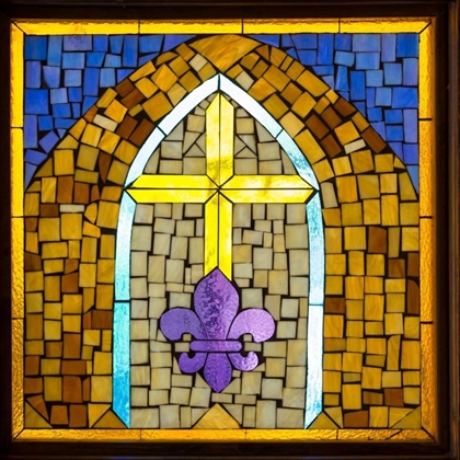 Picture of STAINED GLASS CROSS III