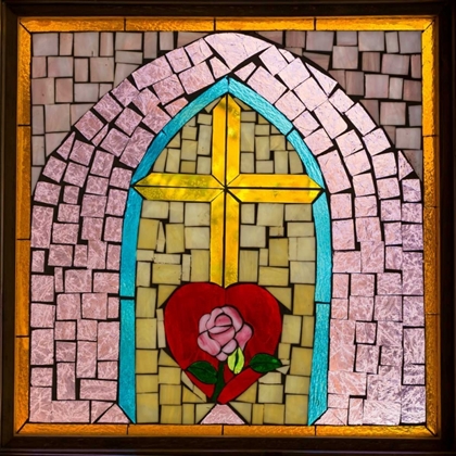 Picture of STAINED GLASS CROSS IV