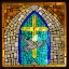 Picture of STAINED GLASS CROSS V