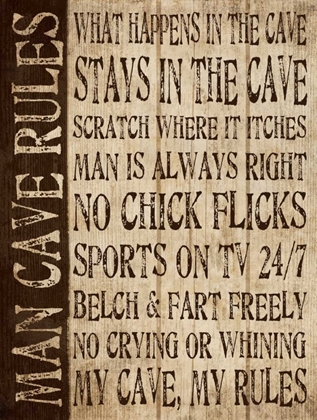 Picture of MAN CAVE RULES