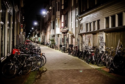 Picture of AMSTERDAM BIKES AT NIGHT II