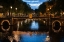Picture of AMSTERDAM CANAL AT NIGHT I