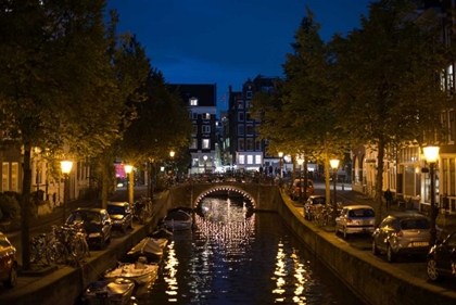Picture of AMSTERDAM CANAL AT NIGHT II