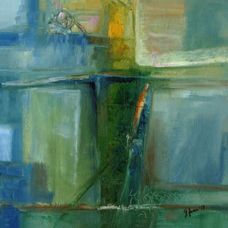 Picture of GREEN ABSTRACT CAOTIC LINE ISLAND