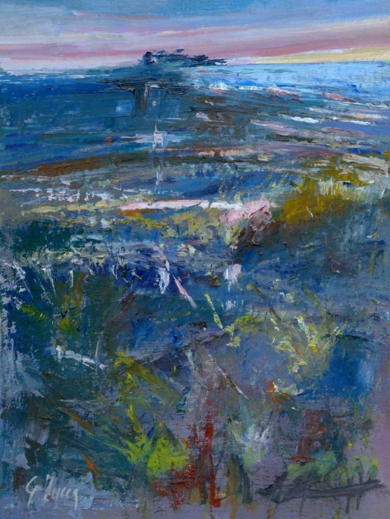 Picture of ABSTRACT LANDSCAPE IN BLUE SARDINIA ISLAND