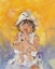 Picture of LITTLE GIRL WITH TEDDY BEAR YELLOW COLOR