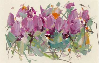 Picture of ABSTRACT CROCUS PURPLE FLOWERS