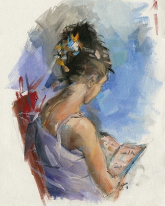 Picture of YOUNG GIRL LOVE READING A BOOK