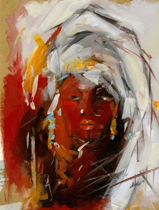 Picture of ETHNIC WOMAN WITH WHITE TURBAN