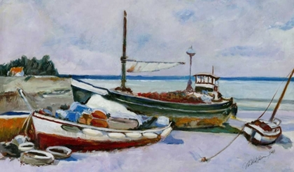 Picture of TWO BOATS ON THE SEASHORE 