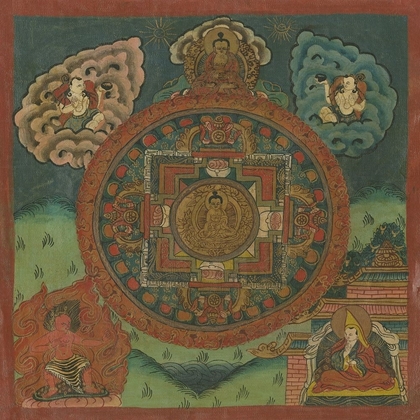 Picture of SPECTACULAR MULTICOLOURED MANDALA WITH BUDDHA