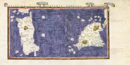 Picture of ANCIENT MAP OFMEDITERRANEAN SEA WITH SICILY AND SARDINIA ISLANDS 