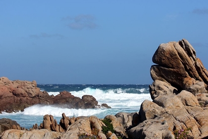 Picture of JAGGED ROCKS AND BLUE SEA IN SARDINIA ISLAND