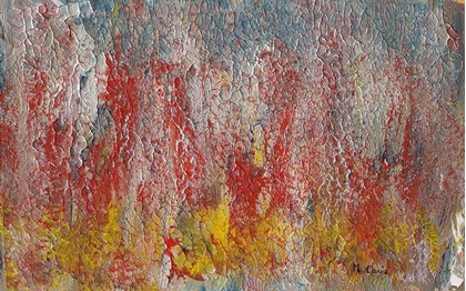 Picture of ABSTRACT RED YELLOW RELIEF