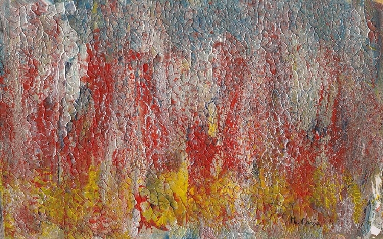 Picture of ABSTRACT RED YELLOW RELIEF