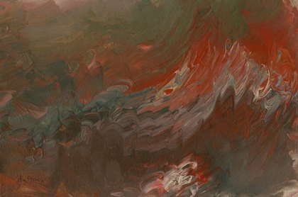 Picture of ABSTRACT CHARMING RED FIRE
