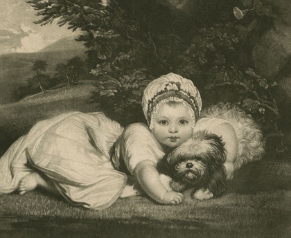 Picture of LITTLE GIRL WITH DOG
