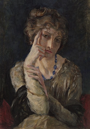 Picture of WOMAN PORTRAIT WITH BLUE NECKLACE
