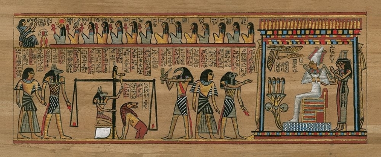 Picture of EGYPTIAN PAPYRUS WITH PHARAOH