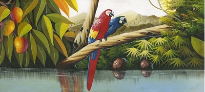 Picture of PARROTS ON A BRANCH