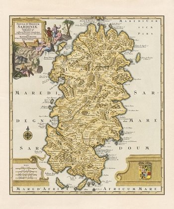Picture of ANCIENT MAP SARDINIA ISLAND