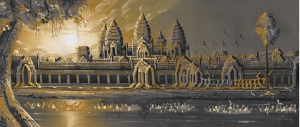 Picture of GREY OCHER BURMA TEMPLE