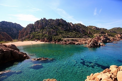 Picture of CRYSTALLINE SEA SURRODUNDED BY ROCKY HILLS SARDINIA