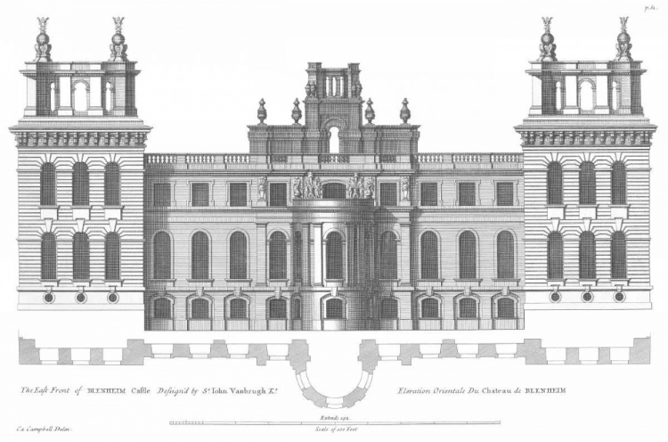 Picture of ELEVATION, EAST FRONT BLENHEIM PALACE