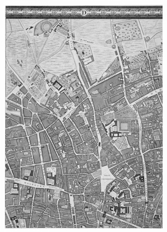 Picture of ROQUE SECTIONAL MAP OF LONDON 1748