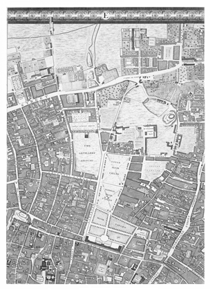 Picture of ROQUE SECTIONAL MAP OF LONDON 1748