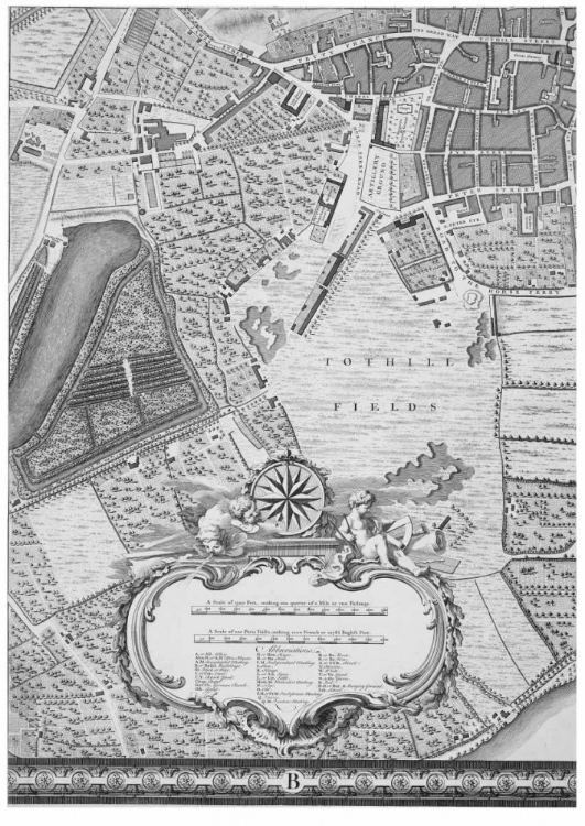 Picture of ROQUE SECTIONAL MAP OF LONDON 1748