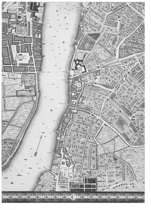 Picture of ROQUE SECTIONAL MAP OF LONDON 1748