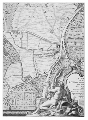 Picture of ROQUE SECTIONAL MAP OF LONDON 1748