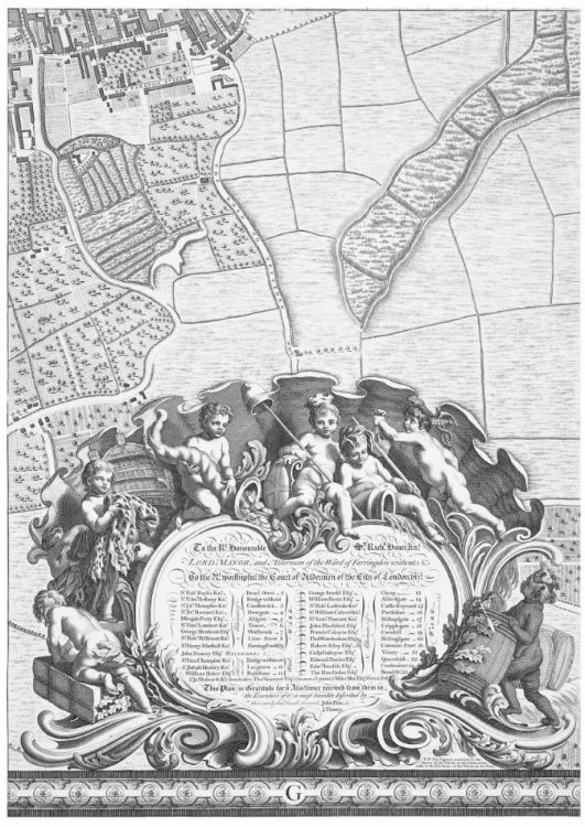 Picture of ROQUE SECTIONAL MAP OF LONDON 1748