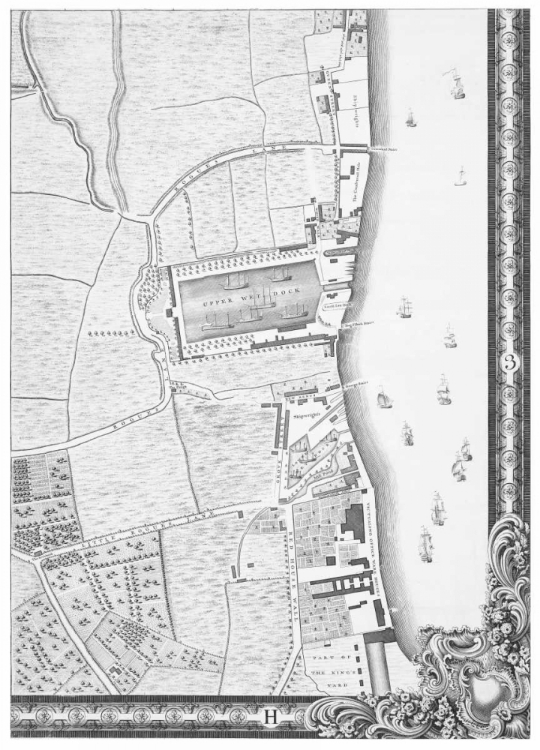 Picture of ROQUE SECTIONAL MAP OF LONDON 1748