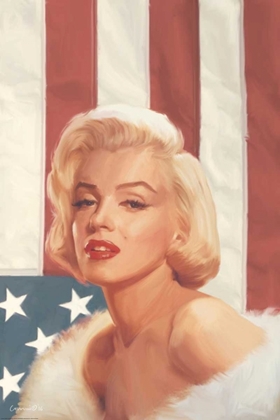 Picture of TRUE BLUE MARILYN IN FLAG