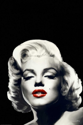 Picture of RED LIPS MARILYN IN BLACK