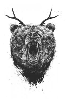 Picture of ANGRY BEAR WITH ANTLERS