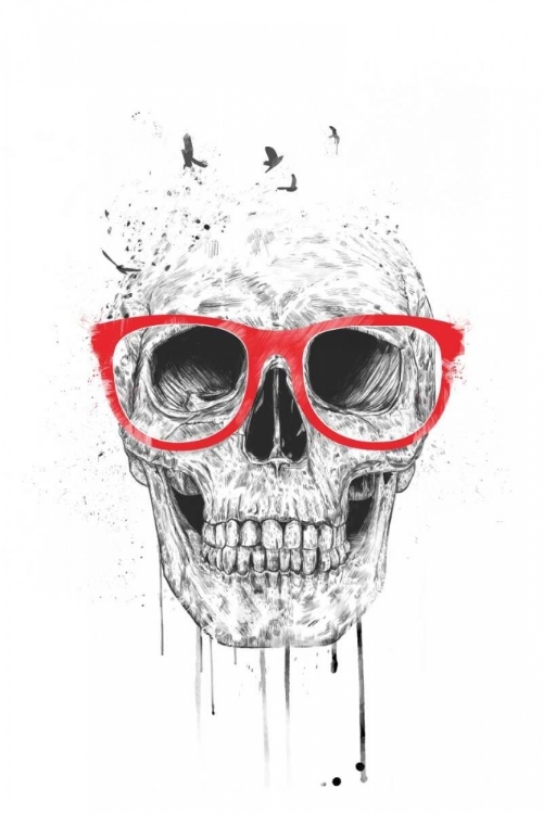 Picture of SKULL WITH RED GLASSES